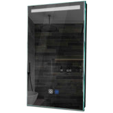 Specchio LED Verticale | Pulsanti touch | Funzione anti-appannamento | Luce bianca fredda - Reyze Serie Minimal Modello 5